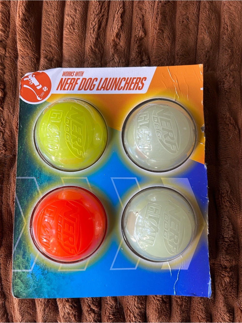 Nerf Launcher Balls 2.5 inch - silicone Pack of 4 glow-in-the-dark